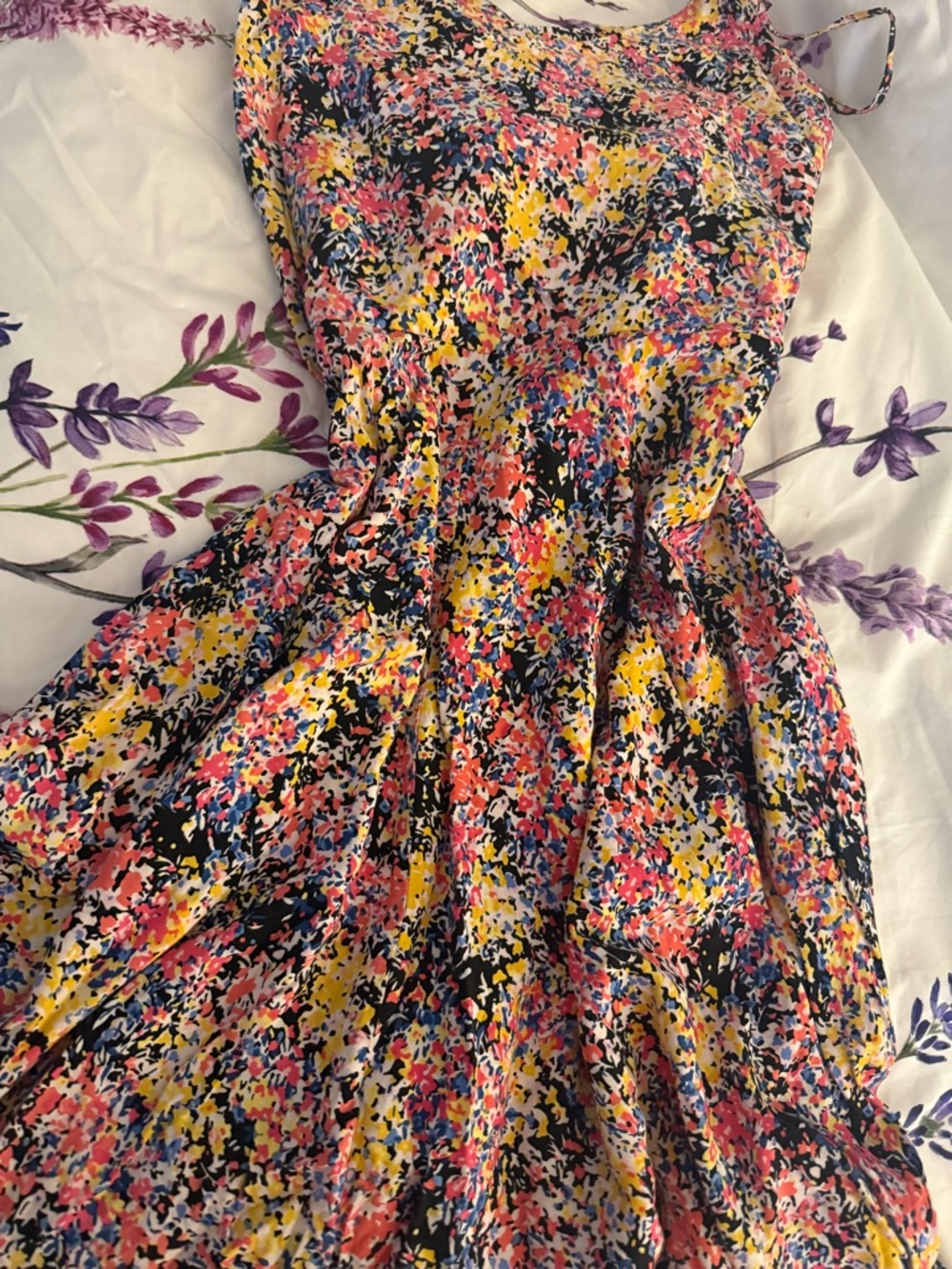 Colorful Abstract Floral A-Line Sundress